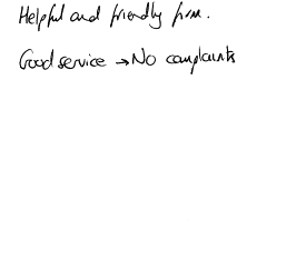 Customer Comments