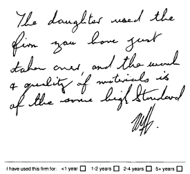 Customer Comments