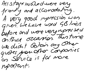 Customer Comments