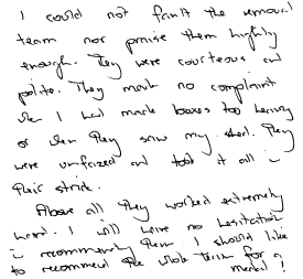 Customer Comments