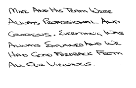 Customer Comments