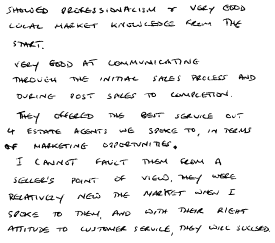 Customer comments