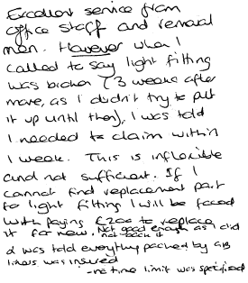 Customer Comments