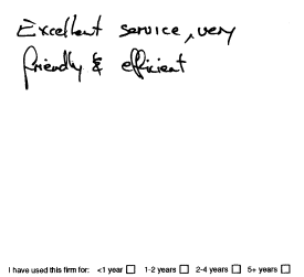 Customer Comments