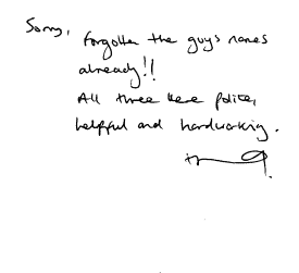 Customer comments