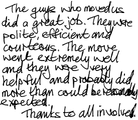 Customer Comments