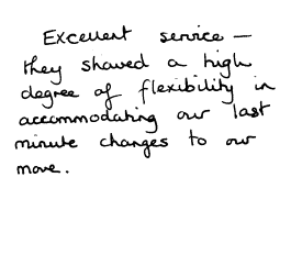 Customer comments