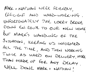 Customer Comments