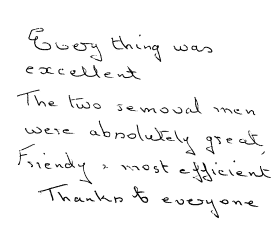 Customer comments