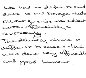 Customer comments