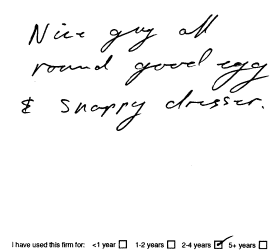 Customer comments