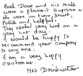 Customer comments