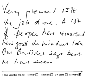 Customer Comments
