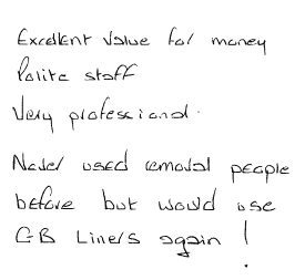 Customer comments