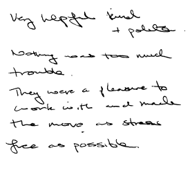 Customer comments