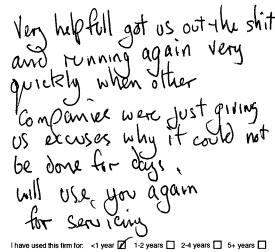 Customer Comments