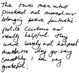 Customer comments