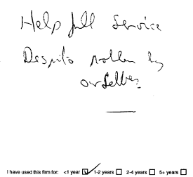 Customer Comments