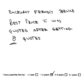 Customer Comments