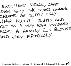 Customer Comments