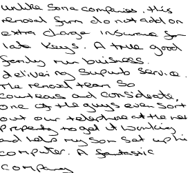 Customer Comments