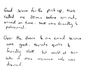 Customer Comments