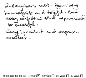 Customer Comments