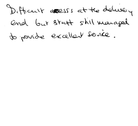 Customer comments