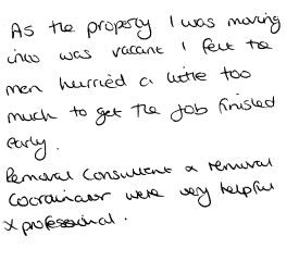 Customer comments