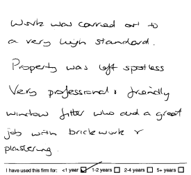 Customer Comments