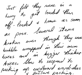 Customer comments