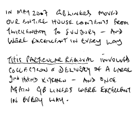 Customer comments