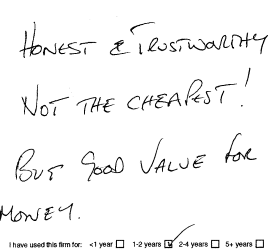 Customer review