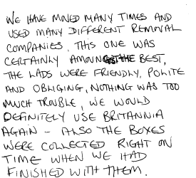 Customer Comments