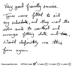 Customer Comments