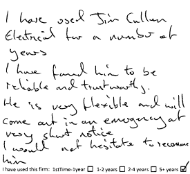Customer review