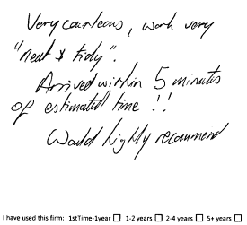 Customer review