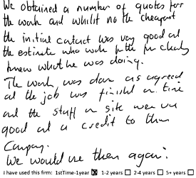 Customer review