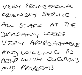 Customer Comments