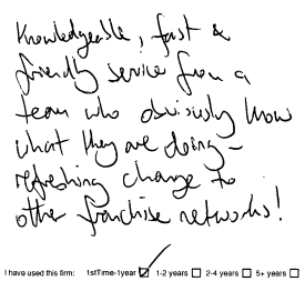 Customer Comments
