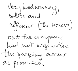 Customer comments