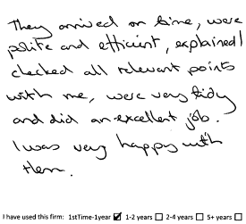 Customer review