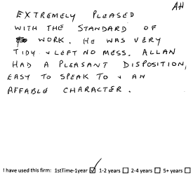Customer review