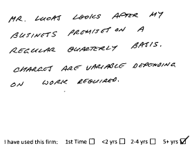 Customer review