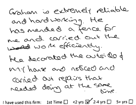 Customer review