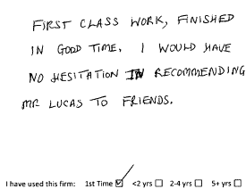 Customer review