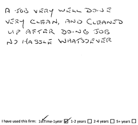 Customer review