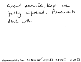 Customer review
