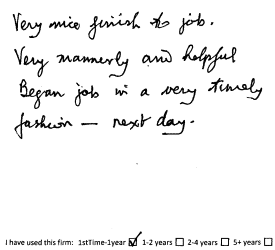 Customer review