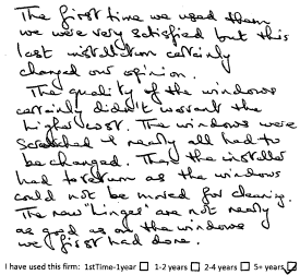 Customer review